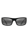 Maui Jim 'peahi In Gloss Black / Neutral Grey