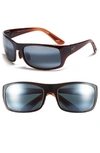 Maui Jim 'haleakala - Polarizedplus2' Polarized Wrap Sunglasses - Rootbeer Fade/ Neutral Grey In Rootbeer Fade/ Neutral Grey