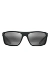 Maui Jim Byron Bay 62mm Polarized Sunglasses - Matte Black/ Neutral Grey In Matte Black/ Neutral Grey