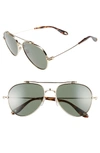 Givenchy Men's Gv 7057 Aviator Sunglasses With Star-pattern Lens In Black Gold/ Gold