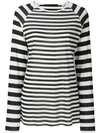 HAIDER ACKERMANN LONG SLEEVE STRIPE T SHIRT,183640521712728973