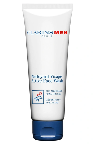 Clarins Men Active Face Wash Foaming Gel (125ml) In White