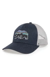 PATAGONIA FITZ ROY BEAR TRUCKER CAP - BLUE,38200