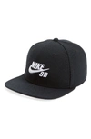 NIKE NIKE PRO SNAPBACK BASEBALL CAP - BLACK,628683