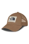 The North Face Mudder Trucker Hat - Brown In Khaki/ Vintage White/ Navy