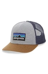 PATAGONIA P-6 LOGO TRUCKER HAT - GREY,38017