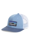 PATAGONIA P-6 LOGO TRUCKER HAT - BLUE,38017