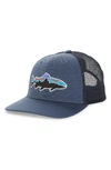 PATAGONIA 'FITZ ROY - TROUT' TRUCKER HAT - BLUE,38008