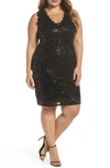 MARINA SEQUIN LACE PARTY DRESS,294744