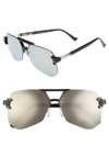 GREY ANT YESWAY 60MM SUNGLASSES - SILVER LENS/ SILVER HARDWARE,YWBK