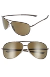 SMITH SERPICO SLIM 2.0 65MM CHROMAPOP™ POLARIZED AVIATOR SUNGLASSES,SE2CPGNGM