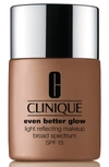 CLINIQUE EVEN BETTER GLOW LIGHT REFLECTING MAKEUP BROAD SPECTRUM SPF 15 - SIENNA,ZY5X