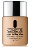 CLINIQUE EVEN BETTER GLOW LIGHT REFLECTING MAKEUP BROAD SPECTRUM SPF 15 - TOASTED WHEAT,ZY5X