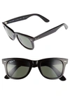 Ray Ban 50mm Wayfarer Ease Polarized Sunglasses In Black