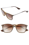 Ray Ban Youngster 54mm Square Keyhole Sunglasses - Clear Brown In Clear Brown