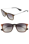 Ray Ban Youngster 54mm Square Keyhole Sunglasses - Red Gradient In Red Gradient