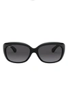 Ray Ban Butterfly Jackie Ohh Sunglasses In Black Grey