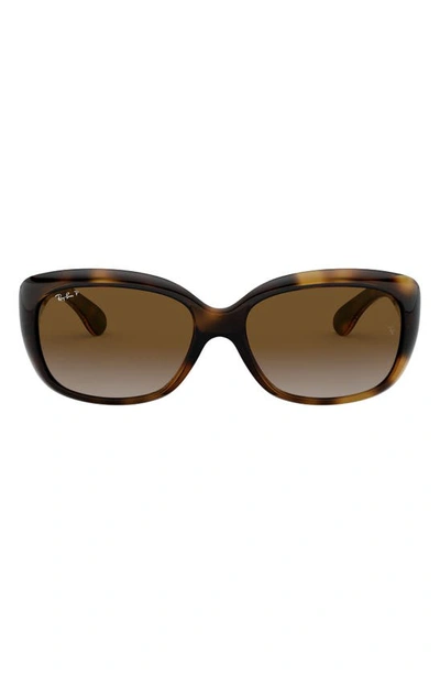 Ray Ban Gradient Nylon Rectangle Sunglasses In Havana