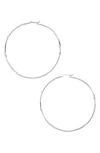 Melinda Maria Inside Out Station Hoop Earrings In Silver