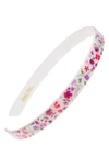 France Luxe Skinny Headband In Piccadilly Purple/ Pink