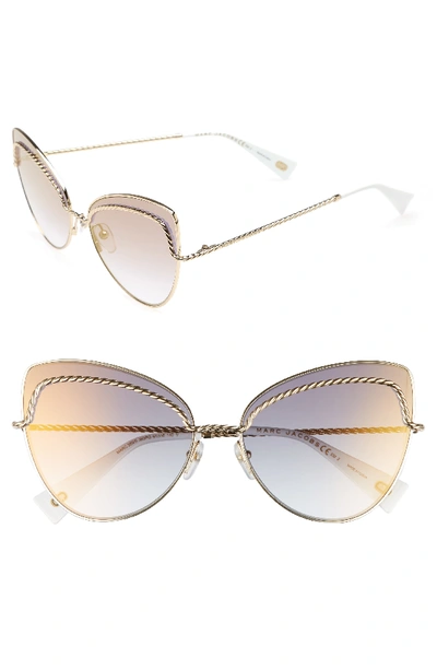 Marc Jacobs 61mm Butterfly Sunglasses In Gold