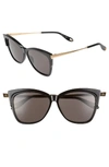 GIVENCHY 57MM CAT EYE SUNGLASSES - BLACK,GV7071S