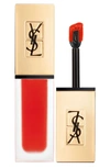 Saint Laurent Tatouage Couture Liquid Matte Lip Stain In Orange