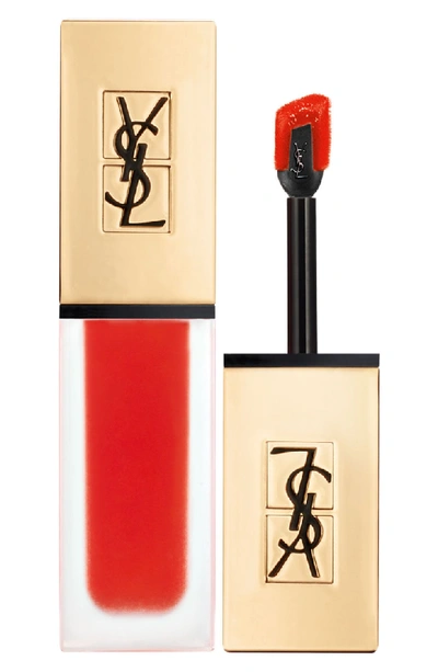 Saint Laurent Tatouage Couture Liquid Matte Lip Stain In 13 True Orange