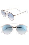 Ray Ban 51mm Aviator Gradient Lens Sunglasses - Blue Transparent In Blue Transparent