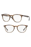 RAY BAN 50MM OPTICAL GLASSES - STRIPED BROWN,RX715950-O