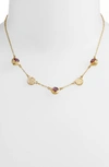 ANNA BECK SEMIPRECIOUS STONE STATION NECKLACE,1641NGTG-N