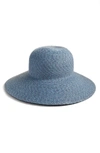 Eric Javits Hampton Squishee Packable Sun Hat In Denim