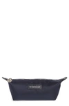 Longchamp Le Pliage Neo Small Nylon Pouch In New Navy