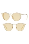 VALENTINO 51MM ROUND SUNGLASSES - BLUE HAVANA,VA2008Z51-X