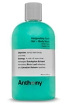 Anthony Invigorating Rush Hair + Body Wash 12 oz/ 355 ml