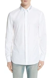GUCCI LOVE POEM EMBROIDERED COLLAR BUTTON-DOWN SHIRT,500791Z342G