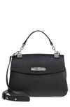 LONGCHAMP MADELEINE LEATHER SATCHEL - BLACK,L2063886001