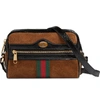 GUCCI OPHIDIA SMALL SUEDE & LEATHER CROSSBODY BAG,5173500KCDG