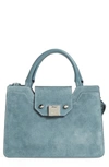 JIMMY CHOO SMALL REBEL SUEDE TOTE - BLUE,REBEL TOTE S SUE