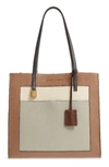 Marc Jacobs The Grind Color Block Leather Tote - Brown In Gazelle Multi