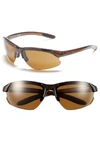 SMITH 'PARALLEL D MAX' 65MM POLARIZED SUNGLASSES - BROWN/ POLAR BROWN/ CLEAR,PDPPGYBK