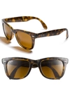 Ray Ban Standard 50mm Folding Wayfarer Sunglasses - Brown Flash In Brown Flash