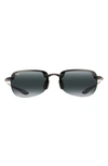 Maui Jim Sandy Beach 56mm Polarizedplus2® Semi Rimless Sunglasses In Black