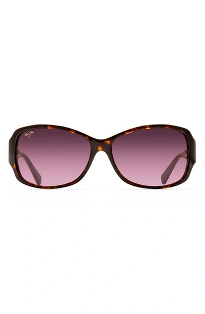 Maui Jim Nalani 61mm Polarized Square Sunglasses In Pink Polarized