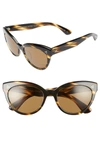 Oliver Peoples Roella Cellulose Acetate Cat-eye Sunglasses In Dark Brown Polar