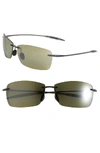 Maui Jim Lighthouse 65mm Polarizedplus2 Rimless Sunglasses - Smoke Grey In Smoke Grey