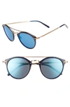 Oliver Peoples Remick 50mm Brow Bar Sunglasses - Blue