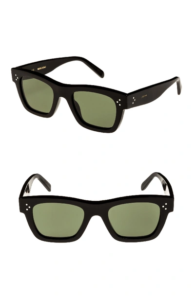 Celine Cl 4009in 5101a Rectangle Sunglasses In Shiny Black