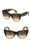 Celine 50mm Gradient Butterfly Sunglasses - Havana/ Yellow