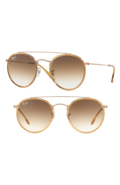 Ray Ban 51mm Aviator Gradient Lens Sunglasses In Light Brown